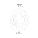7679/DL PALE SN 000 Светильник пластик/белый LED 48Вт 3000-6000К D380 IP43 пульт ДУ FASS