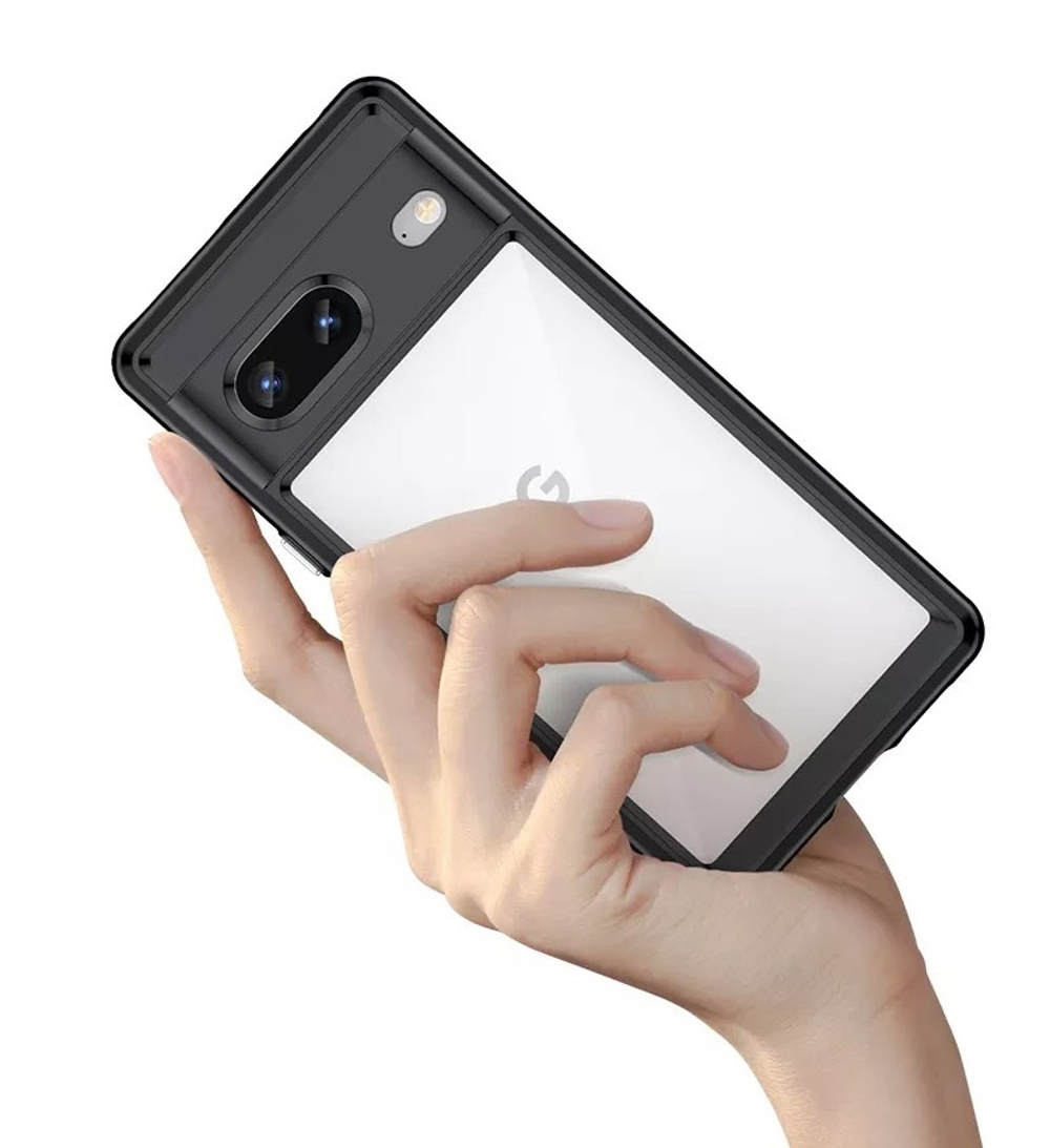 Усиленный чехол для смартфона Google Pixel 7, мягкий отклик кнопок, мягкие черные рамки
