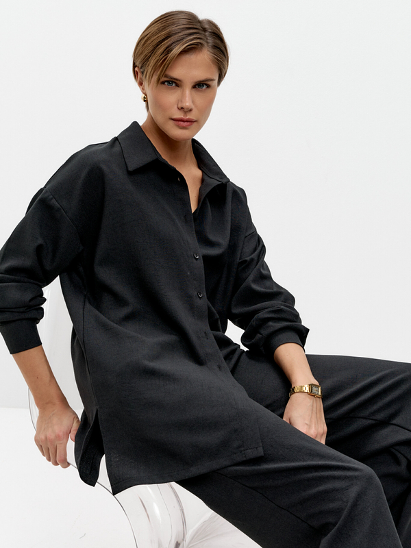 Черная рубашка Микадо