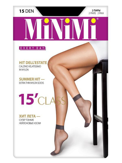 MiNiMi носки 15-DEN nero Class (2 пары, чёрные)