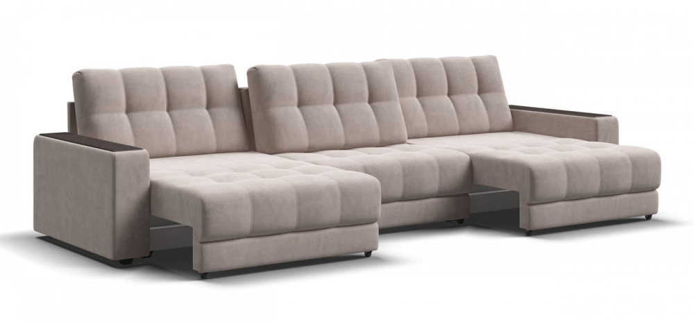 Диван Босс Гранд Велюр Монолит латте