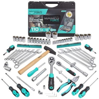 Набор инструментов 110пр.1/4''&amp;1/2''(6-гран)(5-32мм) MAMEDFORCE MF-41101-5