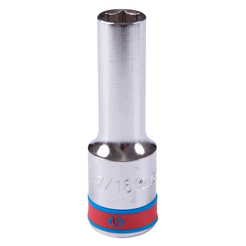 KING TONY (423514S) Головка торцевая глубокая шестигранная 1/2", дюймовая 7/16"