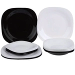 Набор столовой посуды 18 предметов «Carine Black and White» N1489