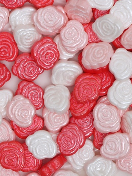 Посыпка кондитерская «Розы микс», бело-красная, 50 г