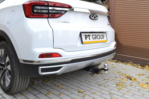 Фаркоп PT GROUP /съемный квадрат/ Chery Tiggo 4 2021-(паспорт и сертификат в комплекте)(без электрики) арт.CTH-21-991122.00