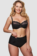 Трусы с завышенной линией талии и низким вырезом по линии бедер (Размер: 48) (Цвет: черный)