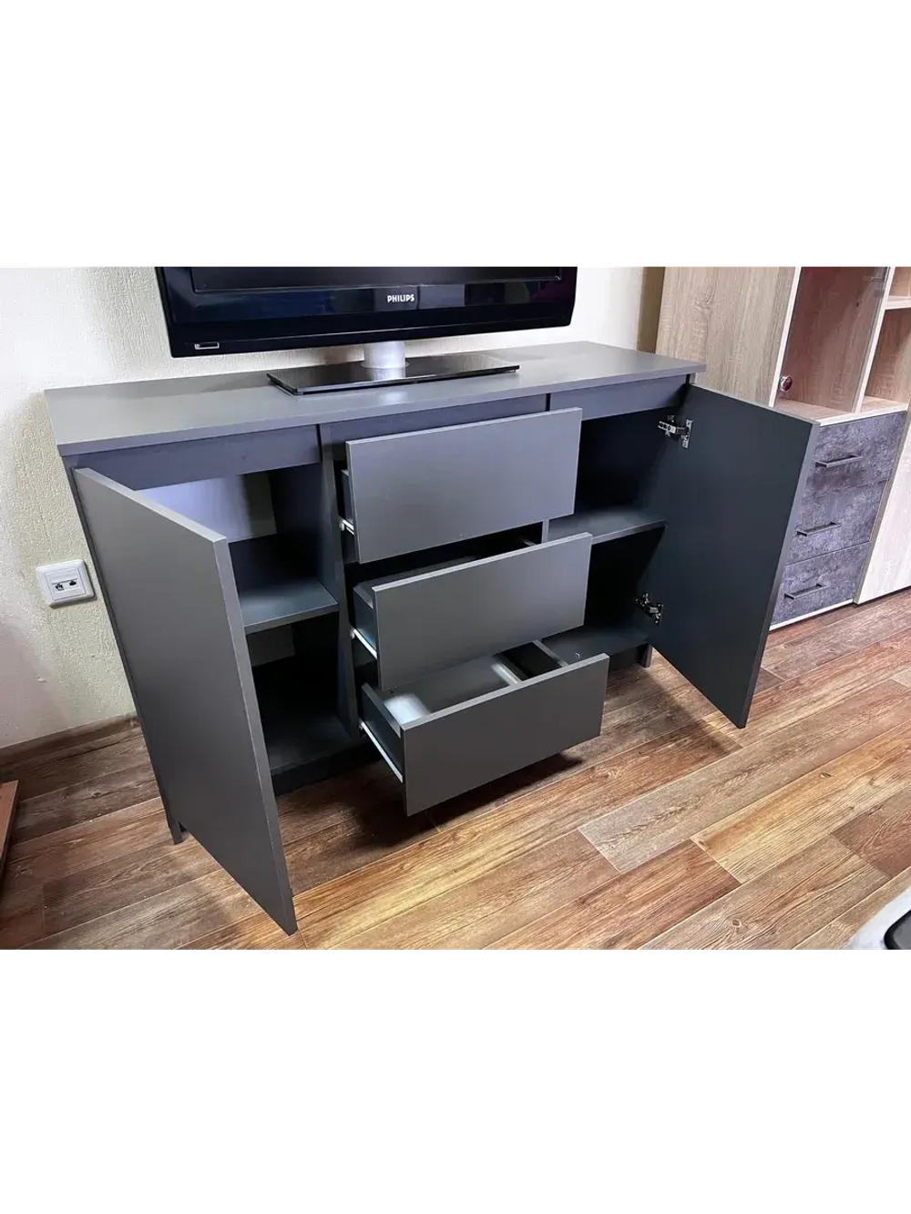 Комод для одежды с ящиками 120,4х40,4х77 см