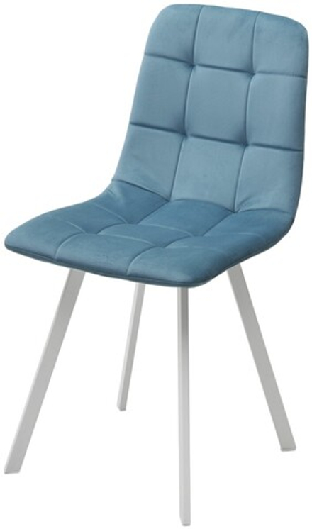 Стул РИЧИ, цвет H-52 Бирюзовый, велюр / белый каркас М-City