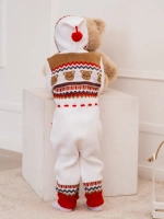 Вязаный комбинезон для новорожденных и малышей на молнии