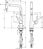 Смеситель для кухни Hansgrohe Talis Select S 72821000 хром