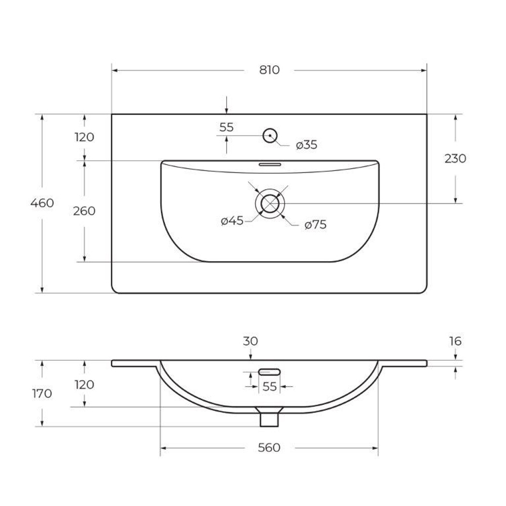 Тумба с раковиной подвесная BelBagno MARINO-CER-N-800-2C-SO-RNG-P Rovere Nature Grigio, раковина белая BB-8099-80
