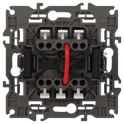 Выключатель ЭРА Elegance 14-1105-16 двойной с подсветкой, 10АХ-250В, титан