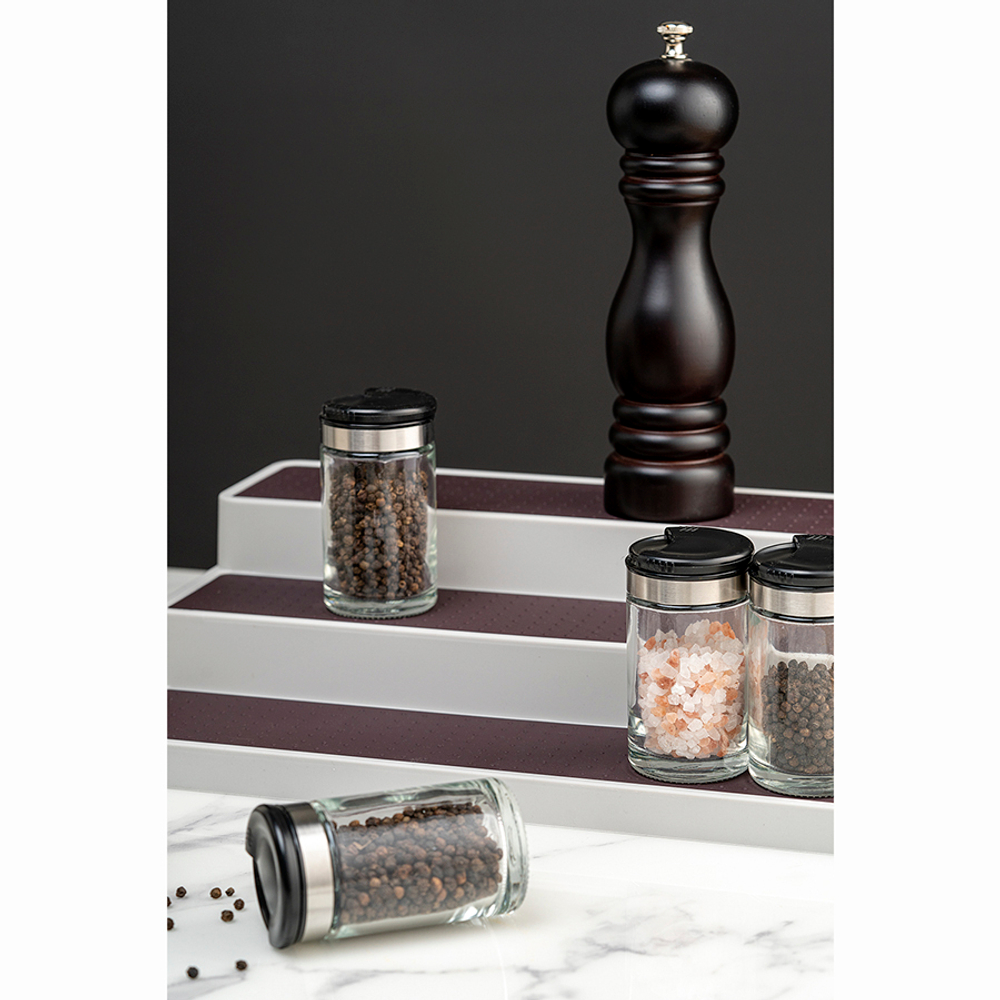 Полка трехъярусная раздвижная brage, 37х24,5х9 см, светло-серая/темно-сливовая