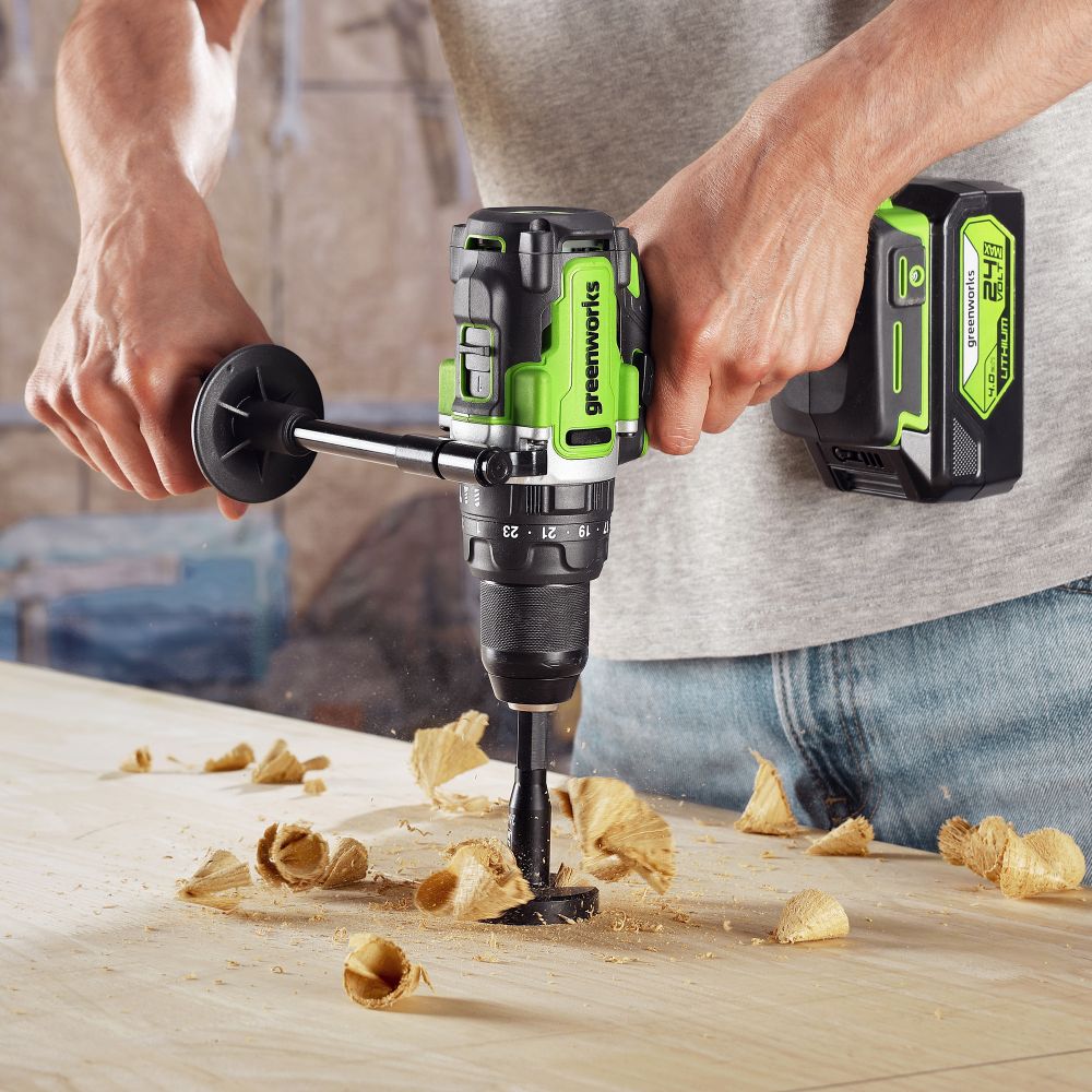 Дрель-шуруповерт ударная акк. Greenworks GD24DD140, 24V,б/щет,70/140Нм,Anti-kickback,2x4Ач,ЗУ,кор (3707607CUD)