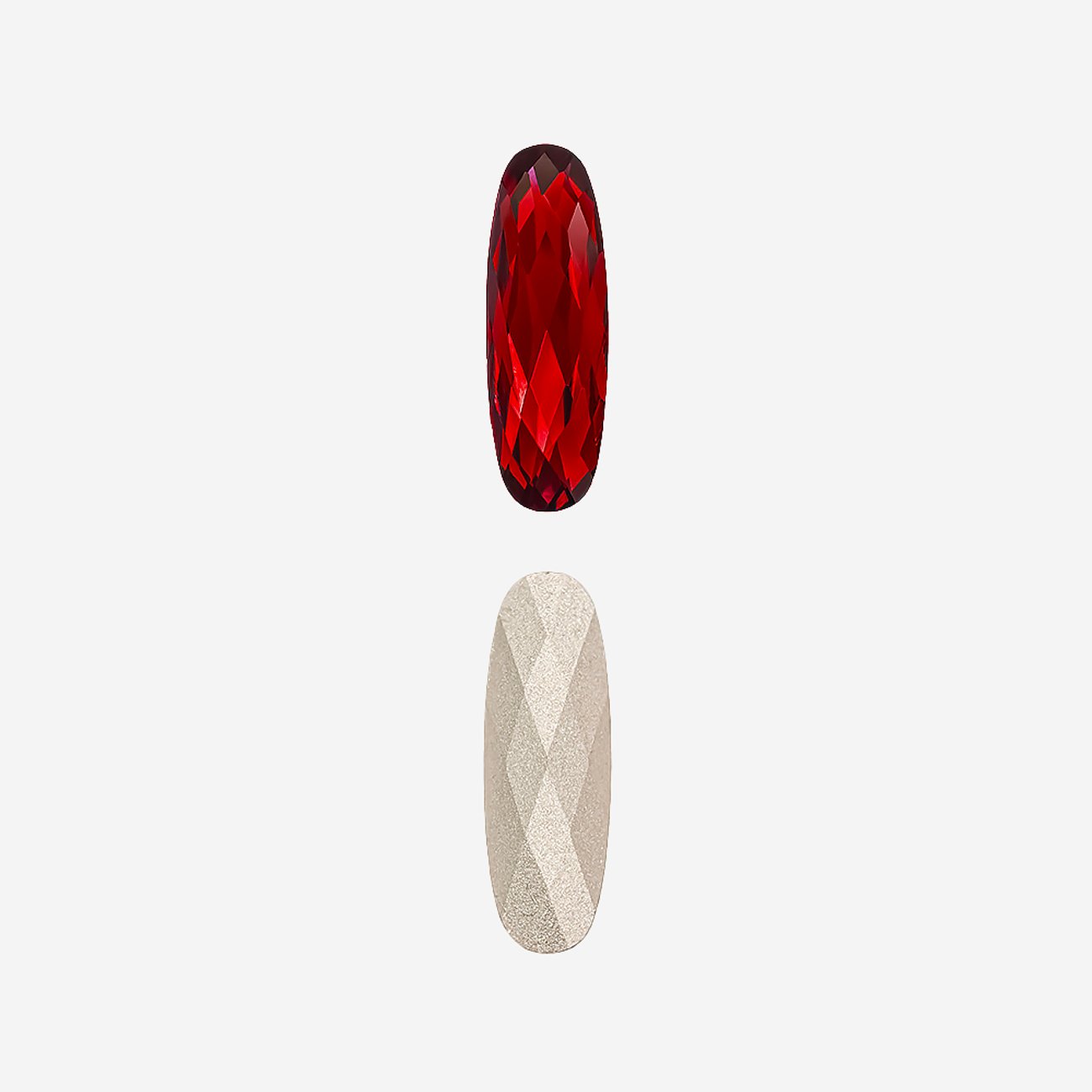 Кристалл Длинный Овал (Long Classical Oval), оттенок "Светлый Сиам"/"Light Siam", 15*5мм