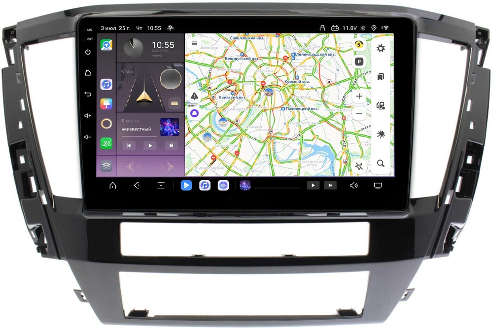 Магнитола для Mitsubishi Pajero Sport 3 2020-2024, Montero Sport - Carmedia SF-1038 QLed, Android 13, TS20, CarPlay, SIM-слот