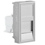 Розетка DEC RJ45 UTP кат.6,  1мод.,  алюм. матовая (22.5х45мм)