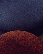 Kaeli Пуф для ног со съемным чехлом из терракотового букле Ø 43