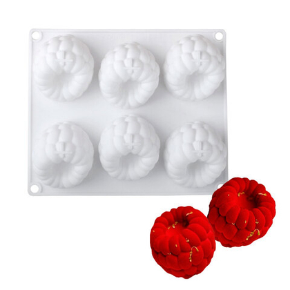 Форма силиконовая "Малина" 20*17 см, 6 ячеек, d5 см