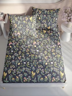 Постельное белье перкаль Сказка "Ботаника" 2-спальное  Наволочка 50х70 см 2 шт Простынь  240x215 см Пододеяльник 175x215 см