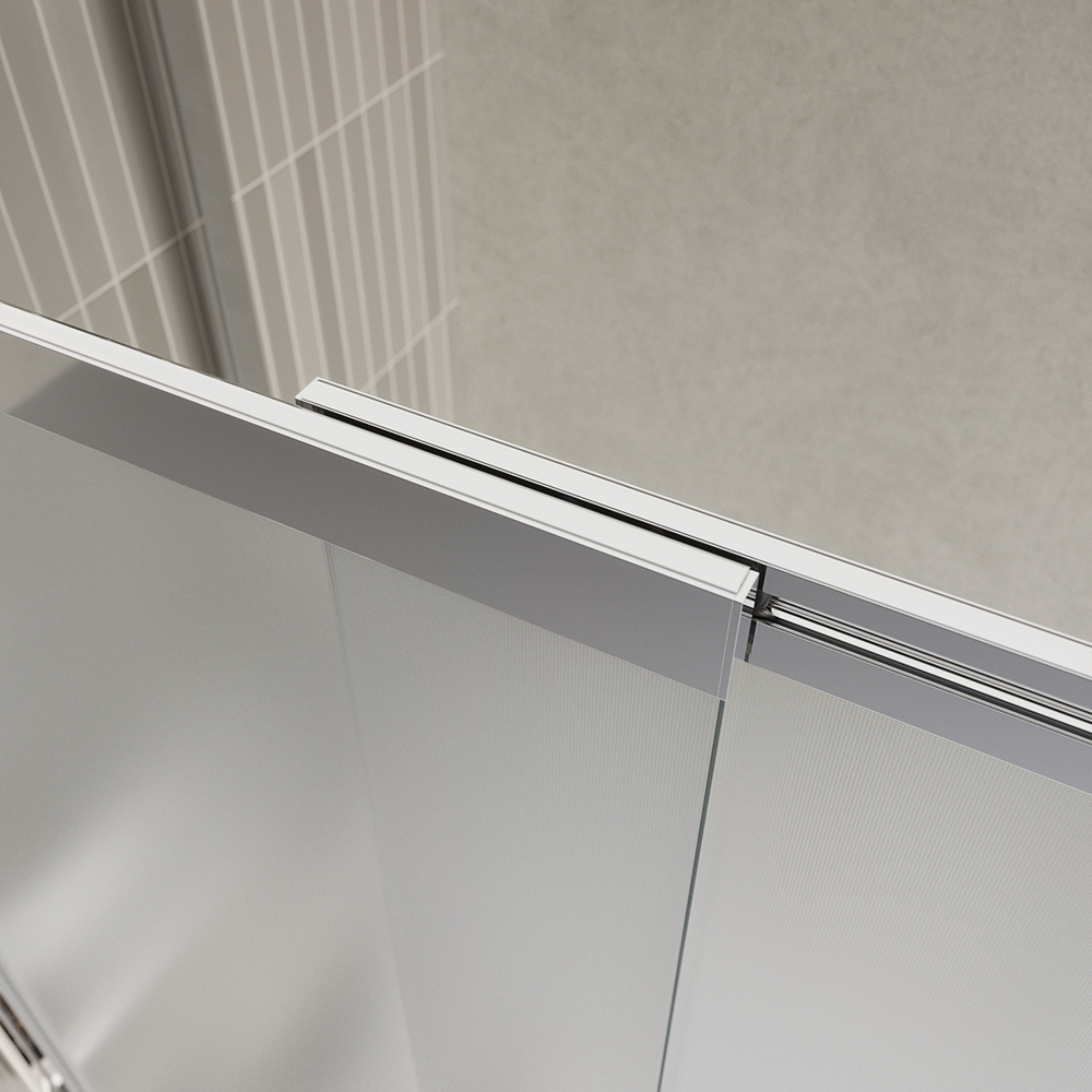 Шторка на ванну BelBagno LUCE-VF-11-90/145-P-Cr