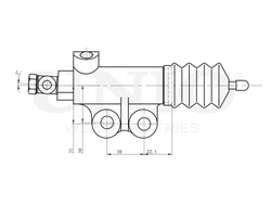Цилиндр сцепления рабочий UNIO BRC-10506