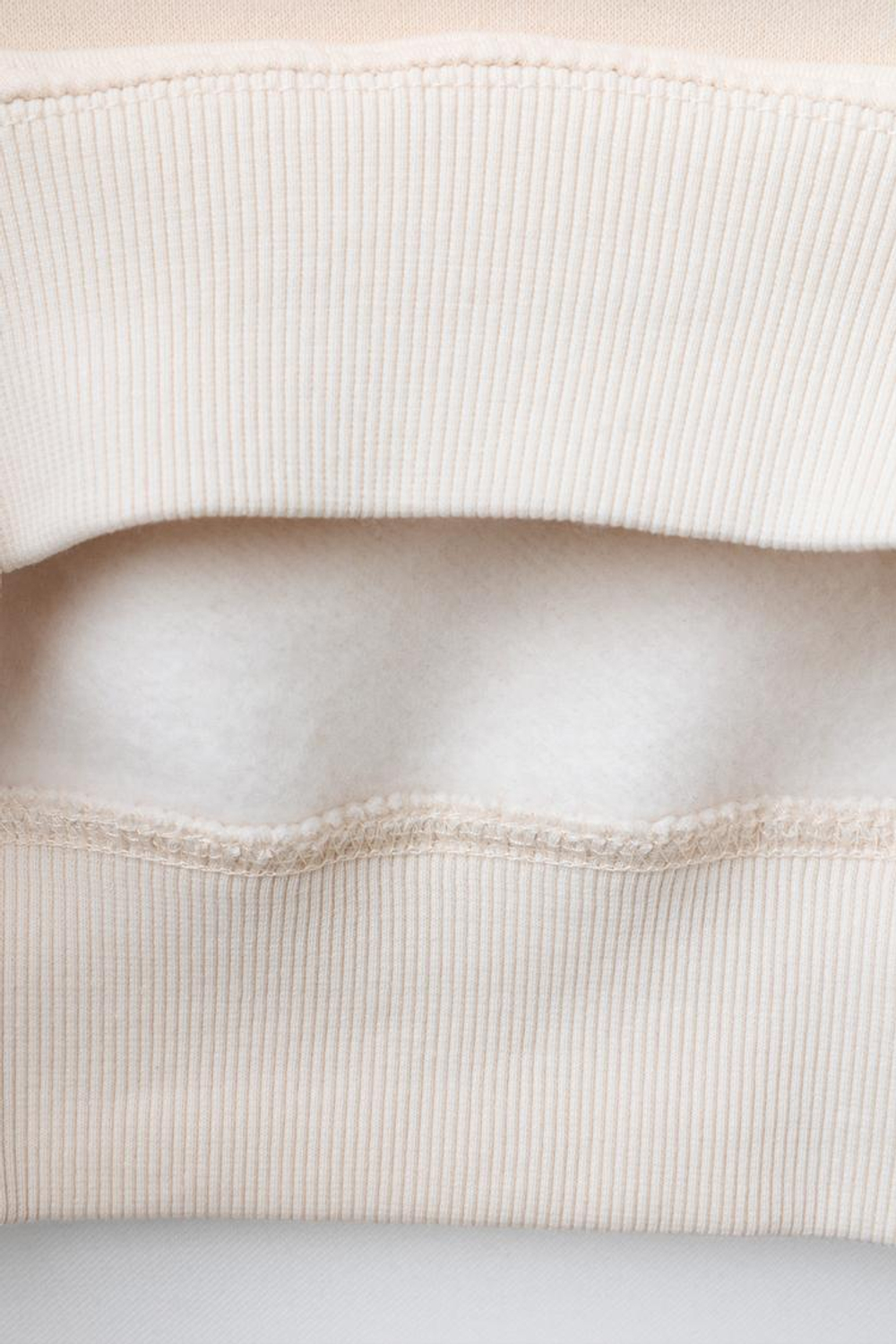 ZARA КОМПЛЕКТ ИЗ ТОЛСТОВКИ И БРЮК, ЭКРЮ