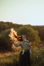 Mokosh wrap Thistle Autumn meadow