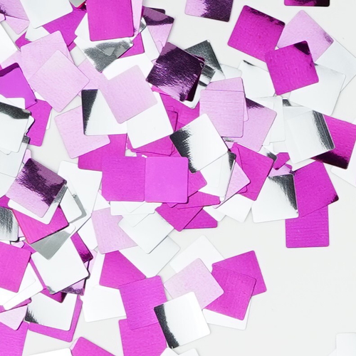 Конфетти 1 см квадрат розовый микс, фольга, 50 гр ВВ