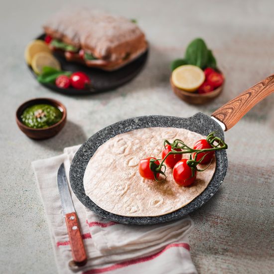 Сковорода блинная 28 см. из алюминия Kamille КМ-4172 с гранитным покрытием