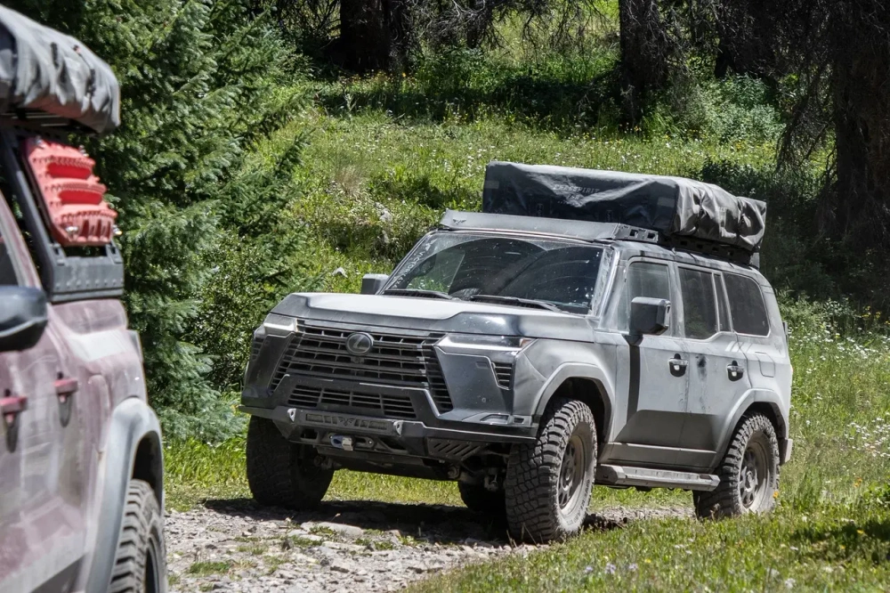 Силовой бампер передний с доп. светом и креплением под лебедку для Lexus GX 550 GX550 2024+ Лексус защитный обвес
