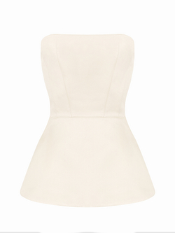 Корсет с баской из атласа