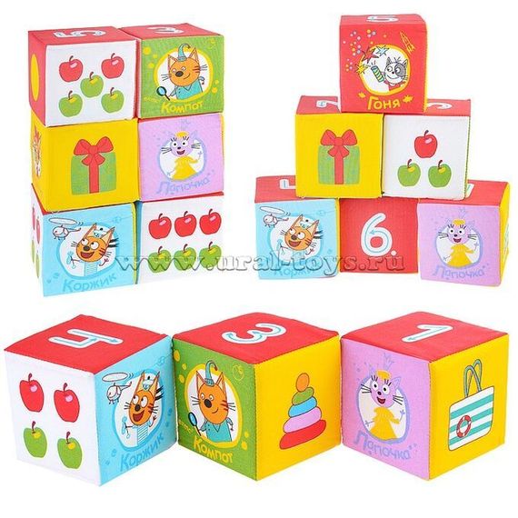 Кубики &quot;Три Кота. Математика&quot; Мякиши