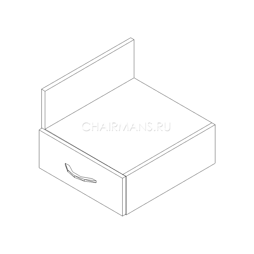 Тумба подвесная Skyland SIMPLE SC-1V.1 серый