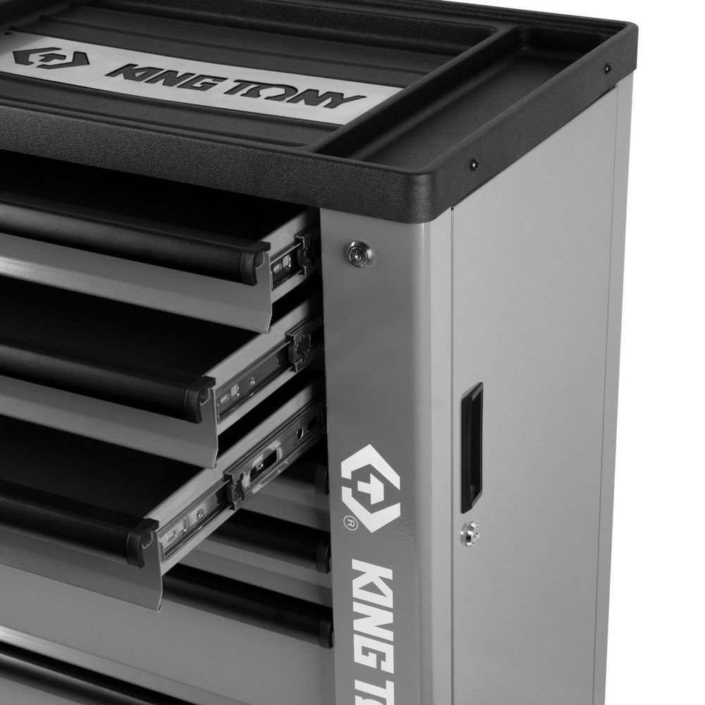 KING TONY (87G38-7B-G) Тележка инструментальная, 7 выдвижных ящиков, "PROFESSIONAL", серая