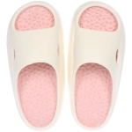 Шлепанцы женские «RELAX», цвет белый, розовая стелька, р-р 38-39