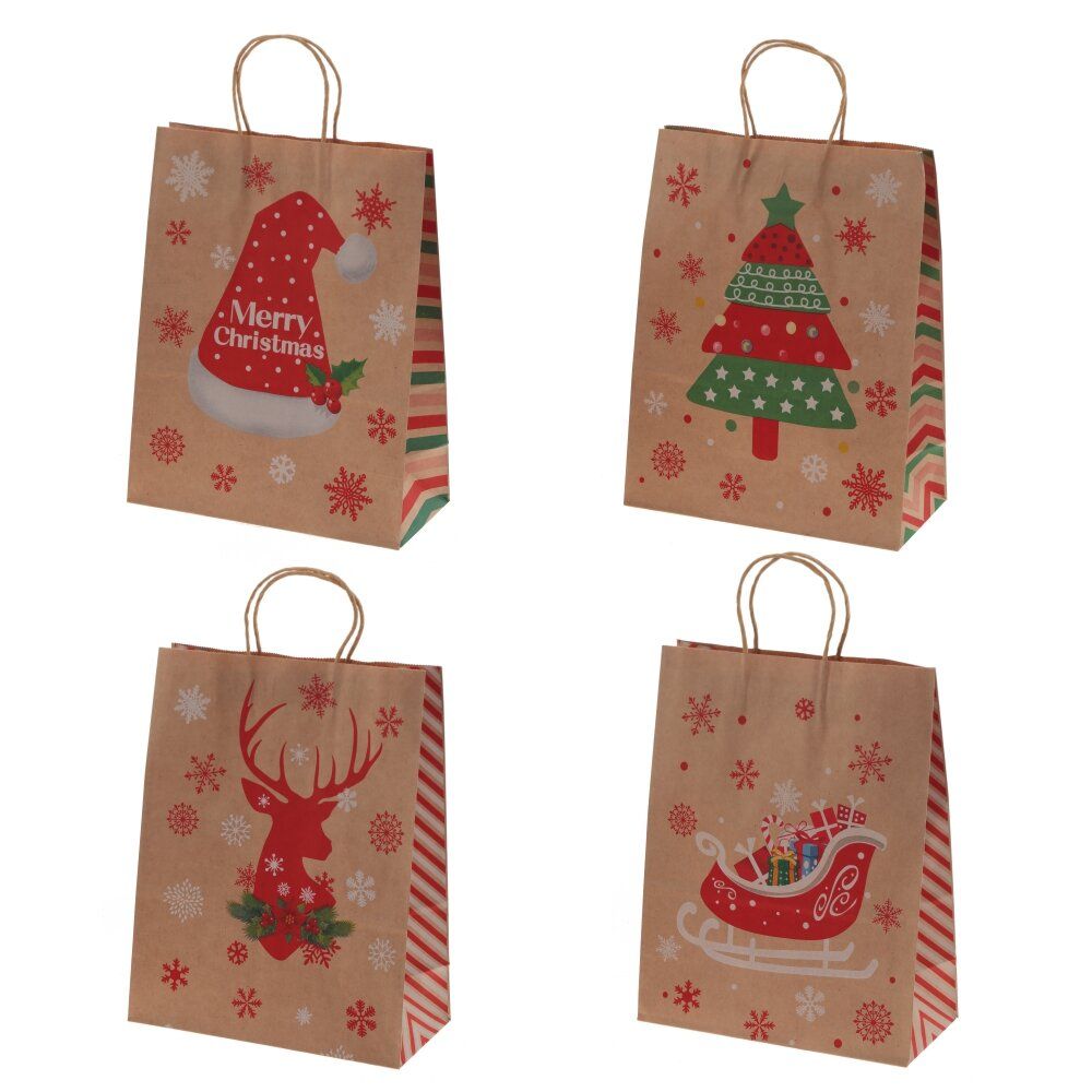 GAEM Пакет подарочный (бумага 120г/м2, блок микс 12шт), L26 W12 H32 см, 4в.