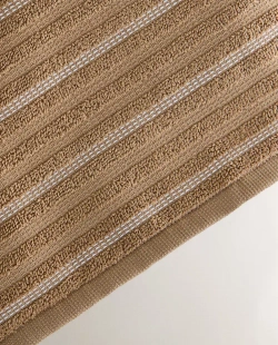 ZARA HOME КУХОННОЕ ПОЛОТЕНЦЕ ИЗ МАХРОВОГО ХЛОПКА В ПОЛОСКУ, БЕЖЕВЫЙ