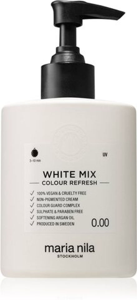 Maria Nila Colour Refresh White Mix - питательная маска без цветных пигментов для создания пастельных оттенков /  wytrzyma 4 – 10 umyć 0.00 300  ml  / GTIN 7391681037120