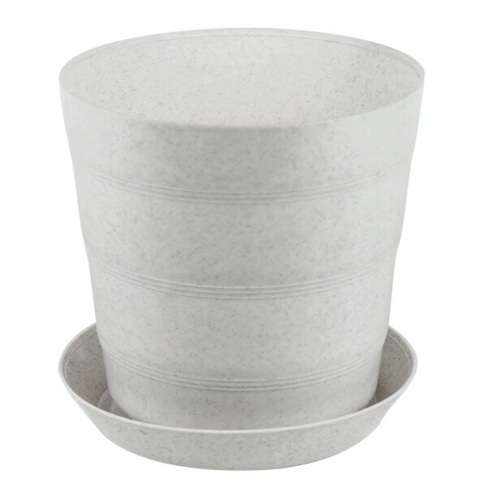Кашпо "Классик" с поддоном 4,4 л (цвет мраморный)