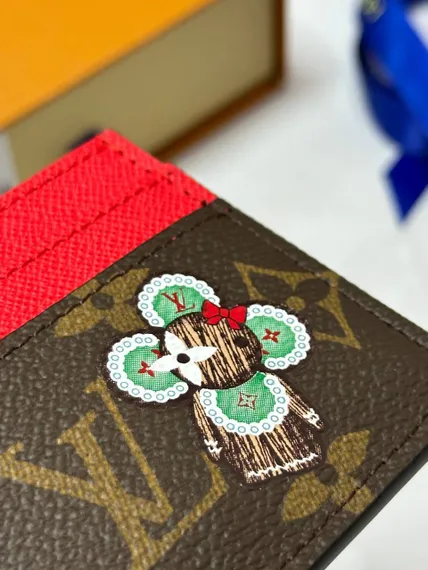 Держатель для карт Louis Vuitton Charms, красный