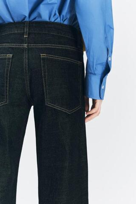 ZARA ДЖИНСЫ WIDE-LEG С НИЗКОЙ ПОСАДКОЙ — ZW COLLECTION, СИНИЙ