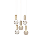 Подвесной дизайнерский светильник Crystal Bulb by Lee Broom (5 подвесов)