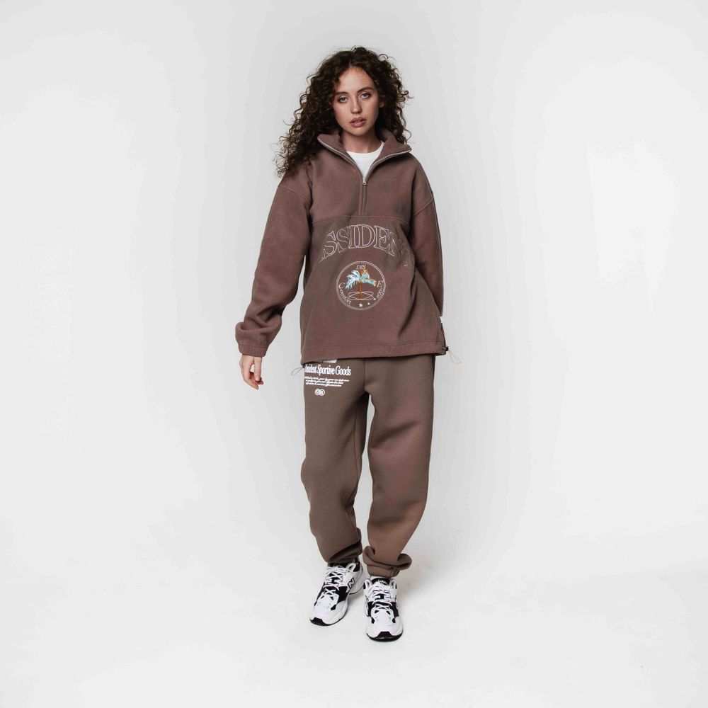 Толстовка Dissident флисовая DZ AW24 коричневая