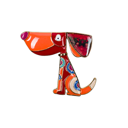 Брошь Shadore Собака XZ2291.9 R/G