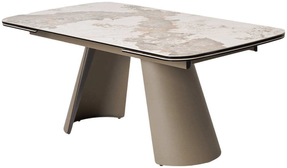 Стол М-City DISAUR Стефан (Stefan) 180 Пандора (Gloss Luxury Pandora) керамика, стекло, Латте