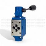 4WMM6J50 - Гидрораспределитель Ду 6 с ручным управлением, схема J (34), возврат - пружинный