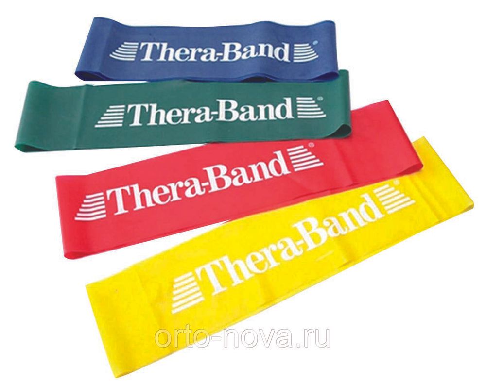 Thera-Band Лента «петля» 7,6 см x 45,5 см Цвет: желтый, красный, зеленый,синий