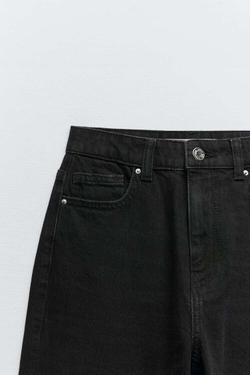 ZARA ДЖИНСЫ Z1975 MOM FIT, ЧЕРНЫЙ
